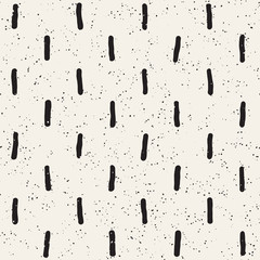 Seamless pattern with hand drawn lines. Abstract background with freehand brush strokes. Black and white texture. Ornament for wrapping paper.