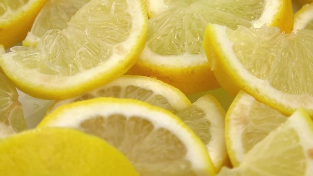 Sliced Lemons as seamless loopable 4K footage