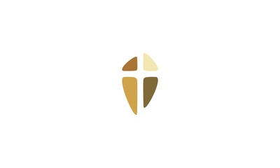 Cross, church, christian, catholic, leaf, emblem symbol icon vector logo - 166004844
