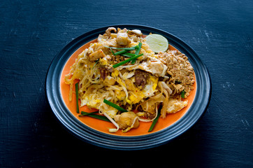 Pad Thai Noodle, Thai Style Stir-Fried Noodle.