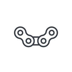 bike chain icon, linear