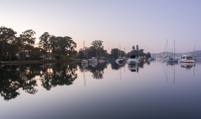 Naklejka premium Lake Macquarie sunset warners bay wangi wangi speers point bolton