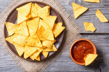 Snack for party chips nachos