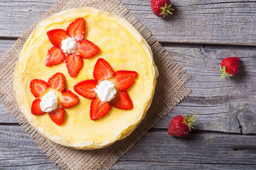 Pancakes with strawberry