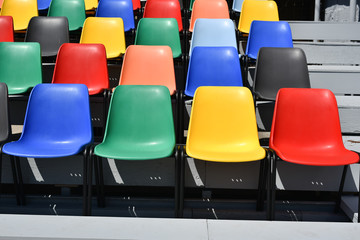 Naklejka premium colorful plastic chairs 