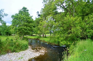 Fototapeta na wymiar The River Aire in the Yorkshire Dales.