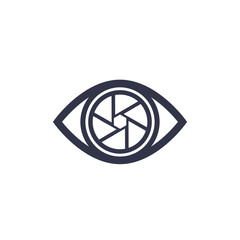 eye with aperture icon
