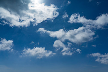 blue sk qy and white cloudy day