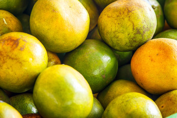 Fresh organic oranges fruit in market thailand