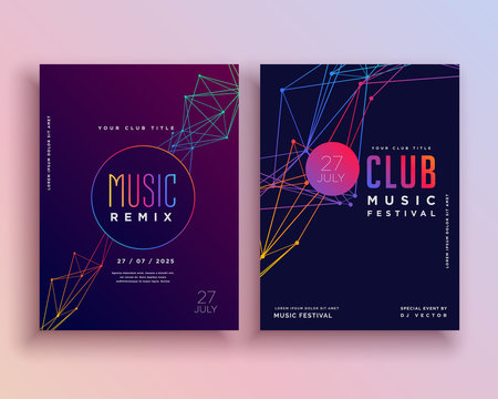 club music party flyer template design
