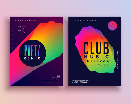 vibrant music party flyer template design