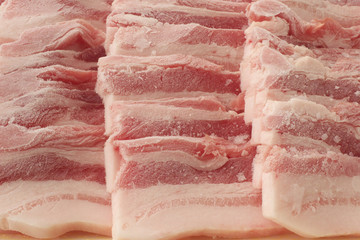 冷凍の薄切り豚肉