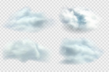 Vector realistic isolated cloud on the transparent background.