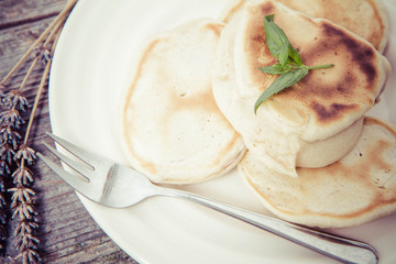 Pancakes with apples 