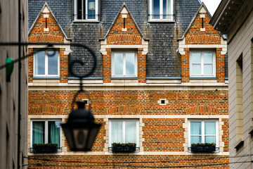 Old but renovated windows in historical part of Bruxelles