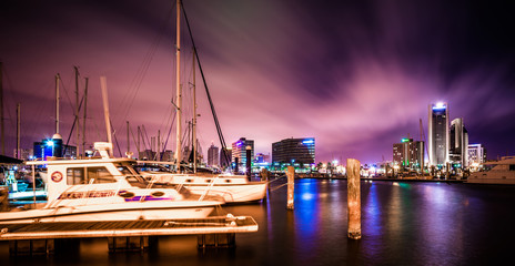 Night scenes around corpus christi texas