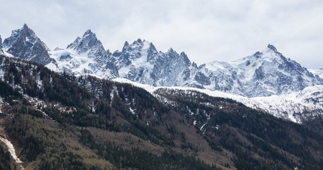 Fototapeta premium Panoramic view of french Alps