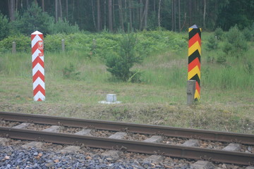 Grenzgebiet Ahlbeck-Swinemünde, Grenzpfosten, Grenze Deutschland © Inka