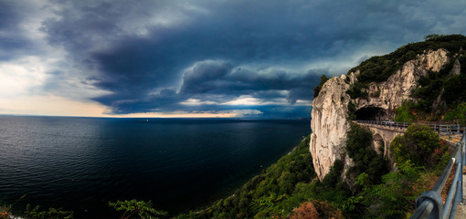 Storm is coming in the gulf of Trieste
