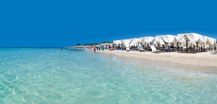 Pescoluse, the Maldives of salento beach, Puglia, Italy.