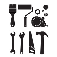 Set of different tool silhouette - 166016240