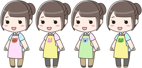 保育士の過労のイラスト 女性 かわいいフリー素材集 いらすとや よく解る 保育士 職種図鑑 はたらこねっと