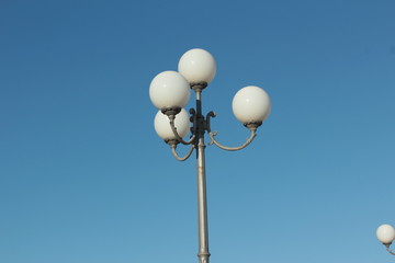Old style ballpoint lamp at the Saint Remy Bastion - Cagliari - Sardinia - 2017