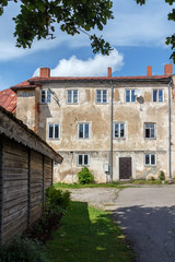 Old house in Talsi, Latvia, street view