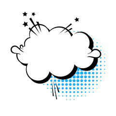 Chat Bubble Icon Pop Art Style Social