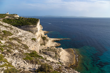 Fototapeta na wymiar Bonifacio, Corsica, France. Picturesque sea shore