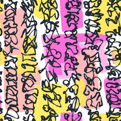 Textile seamless graffiti doodle pattern