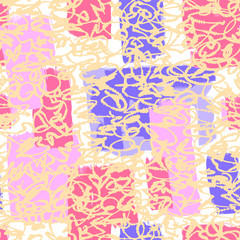 Fototapeta na wymiar Textile seamless graffiti doodle pattern