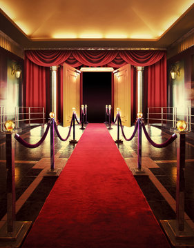Red carpet entrance background