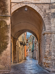 Fototapeta na wymiar old alley in Lanciano, Chieti, Abruzzo, Italy