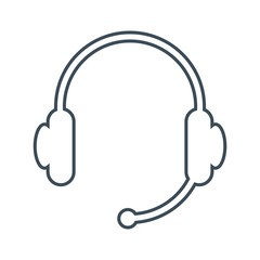 Computer headset Icon Isolated on White Background.vector illustration icon