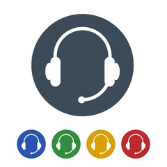 Computer headset Icon Isolated on White Background.vector illustration icon