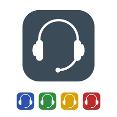 Computer headset Icon Isolated on White Background.vector illustration icon