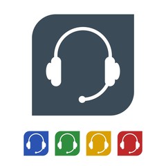 Computer headset Icon Isolated on White Background.vector illustration icon