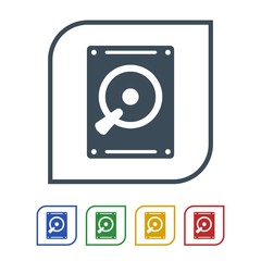 Internal hard drive Icon Isolated on White Background.vector illustration icon