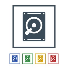 Internal hard drive Icon Isolated on White Background.vector illustration icon