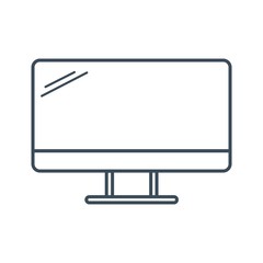 Monitor Icon Isolated on White Background.vector illustration icon