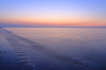 A spectacular sunrise over the sea.