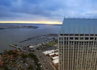 A Sunset View from the Top of the Hyatt, San Diego - 166027875