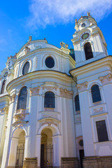 Fototapeta na wymiar Famous Salzburg Cathedral or Salzburger Dom at Domplatz, Salzburg Land, Austria