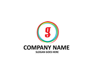 g letter colorful circle logo