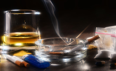 Addictive substances, including alcohol, cigarettes and drugs