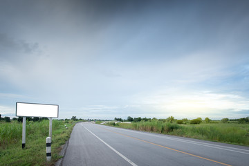 blank billboard or road