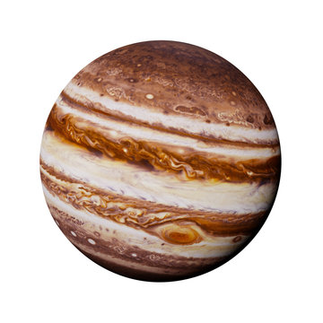 planet Jupiter isolated on white background 