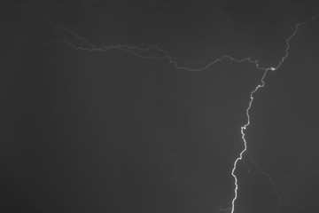 Lightning bolts against the backdrop of a thundercloud.