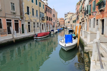 Venice - April 10, 2017: The view on Canal in Venice, on April 10, 2017 in Venice, Italy